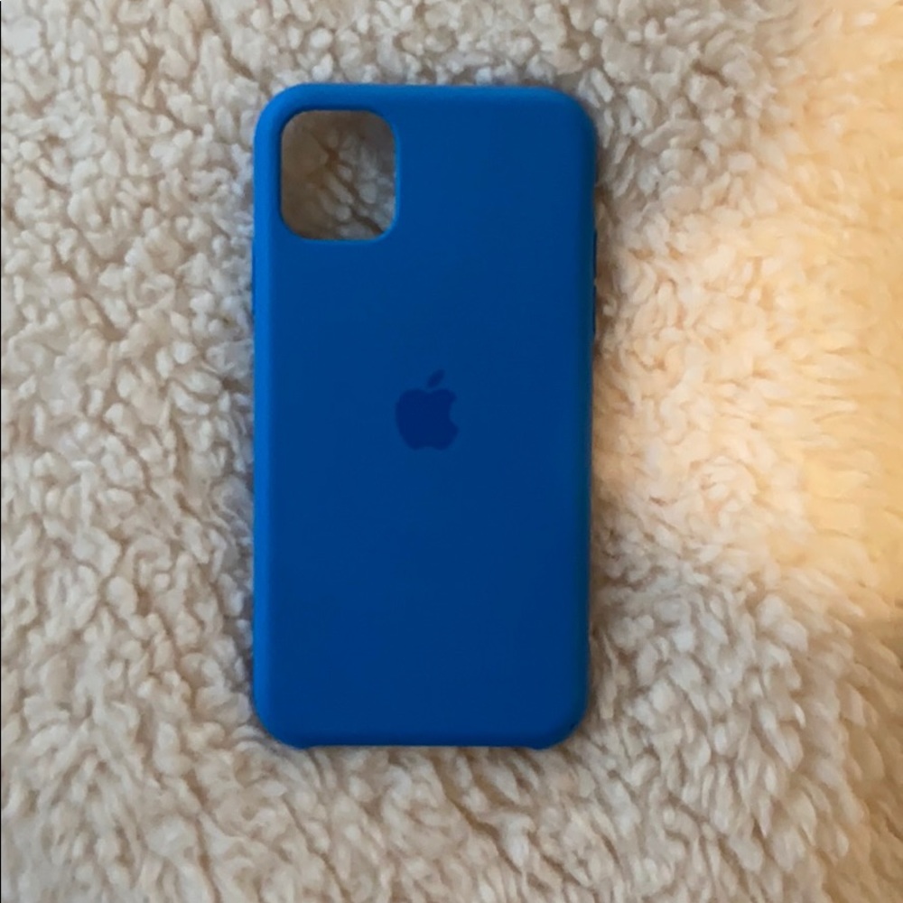 Blue silicone apple iphone 11 case